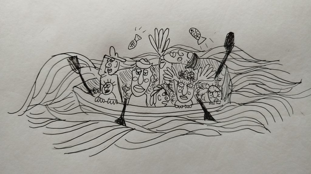 Colaboración en la producción de un fanzine informativo para una muestra en el festival Que Celeste sobre la migración en Formentera.